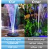 18/16/13cm Solar Water Fountain Colorful Fountain Floating Solar Powered Pool Pond Waterfall Fountain Pump Garden Outdoor Decor - 18cm no led - China