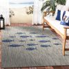 Home Decor Indoor/Outdoor Accent Rug Natural Stylish Classic Pattern Design - Blue - 5'0" X 7'0"