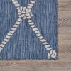 Home Decor Indoor/Outdoor Accent Rug Natural Stylish Classic Pattern Design - Navy|White - 3'0" X 5'0"