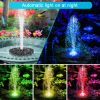 18/16/13cm Solar Water Fountain Colorful Fountain Floating Solar Powered Pool Pond Waterfall Fountain Pump Garden Outdoor Decor - 18cm no led - China