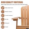 TALE Adirondack Chair Backyard Outdoor Furniture Painted Seating with Cup Holder All-Weather and Fade-Resistant Plastic Wood for Lawn Patio - Brown