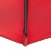 10'  Octagon Outdoor Tilting Cantilever Offset Patio Umbrella with Weighted Base and 360 Degree Rotation - Red