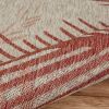 Home Decor Indoor/Outdoor Accent Rug Touch Of Palm Accent Rug - Red | Beige - 1'10" X 3'0"