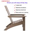 Poly Lumber Adirondack Chair Patio Chair Lawn Chair Outdoor Adirondack Chairs - WEATHERED WOOD