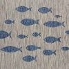 Home Decor Indoor/Outdoor Accent Rug Natural Stylish Classic Pattern Design - Blue - 5'0" X 7'0"