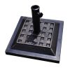 Outdoor Garden Heavy Duty Square Umbrella Base Stand of 17.5 Inch   30 lbs - Bronze - Umbrella Stands & Bases