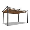 13 x 10 Ft Outdoor Patio Retractable Pergola With Canopy Sun shelter Pergola for Gardens; Terraces; Backyard - as Pic