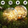 Solar Garden Light Cracked Glass Ball Lamps Outdoor Solar Courtyard Lights Waterproof Solar Lamp Balcony Yard Villa Street Decor - Small - China