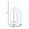 Courtyard Promenade Contemporary Simple Yet Elegant Candle Lantern - White - 9 inches