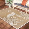 Home Decor Indoor/Outdoor Accent Rug Natural Stylish Classic Pattern Design - Beige - 7'9" X 9'9"