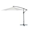 Full Iron Outdoor Adjustable Offset Cantilever Hanging Patio Umbrella - beige