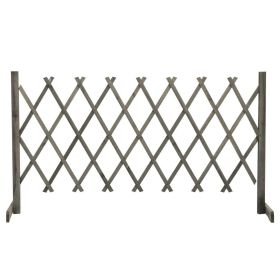 Garden Trellis Fence Gray 59.1"x31.5" Solid Firwood