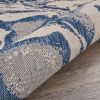 Home Decor Indoor/Outdoor Accent Rug Natural Stylish Classic Pattern Design - White|Navy - 5'3" X 7'0"