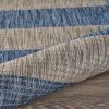 Home Decor Indoor/Outdoor Accent Rug Natural Stylish Classic Pattern Design - Grey & Blue - 5'0" X 7'0"